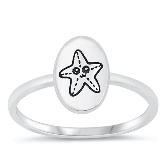 Sterling Silver Starfish Ring