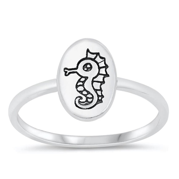 Sterling Silver Seahorse Ring