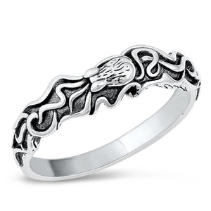 Sterling Silver Octopus Ring