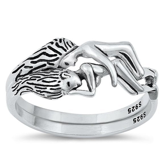 Sterling Silver Lovers Ring