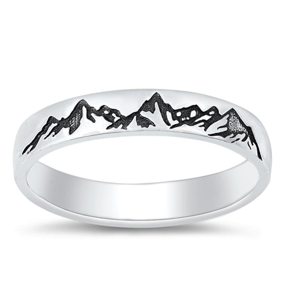 Sterling Silver Mountain Ring