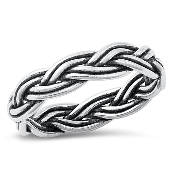 Sterling Silver Weave Band