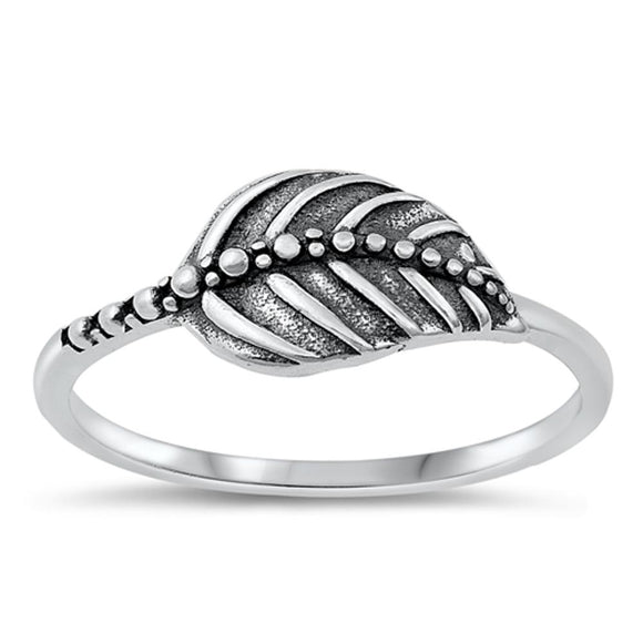 Sterling Silver Bali Leaf Ring