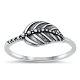 Sterling Silver Bali Leaf Ring