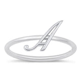 Sterling Silver "A" Initial Ring