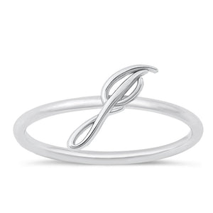 Sterling Silver "J" Initial Ring