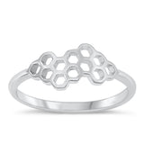 Sterling Silver Honeycomb Ring