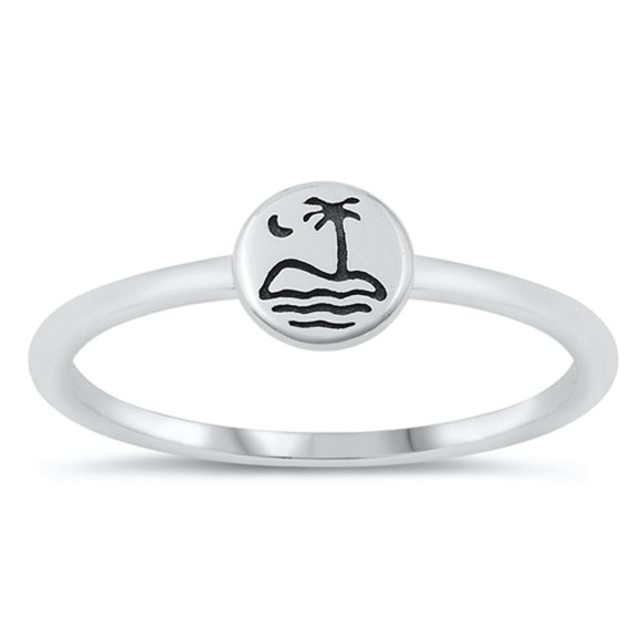 Sterling Silver Deserted Island Ring