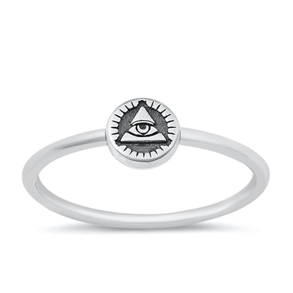 Sterling Silver Eye of Providence Ring