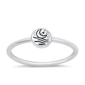 Sterling Silver Ocean Sunset Ring