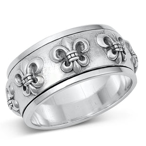 Sterling Silver Fleur De Lis Ring