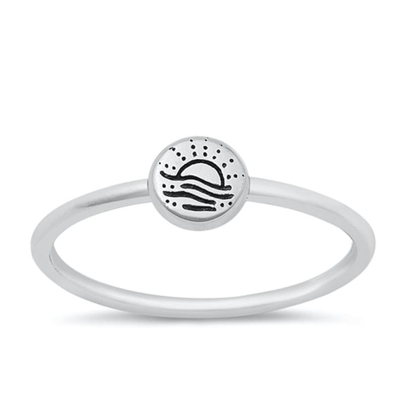 Sterling Silver Sunset Beach Ring