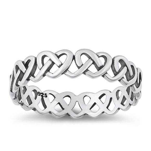 Sterling Silver Heart Knot Ring