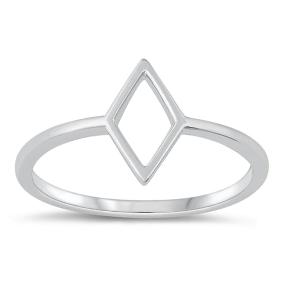 Sterling Silver Diamond-Shape Ring