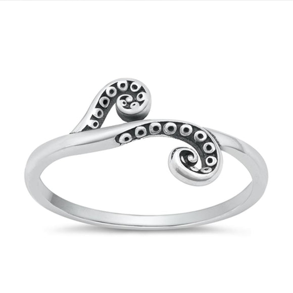 Sterling Silver Octopus Ring