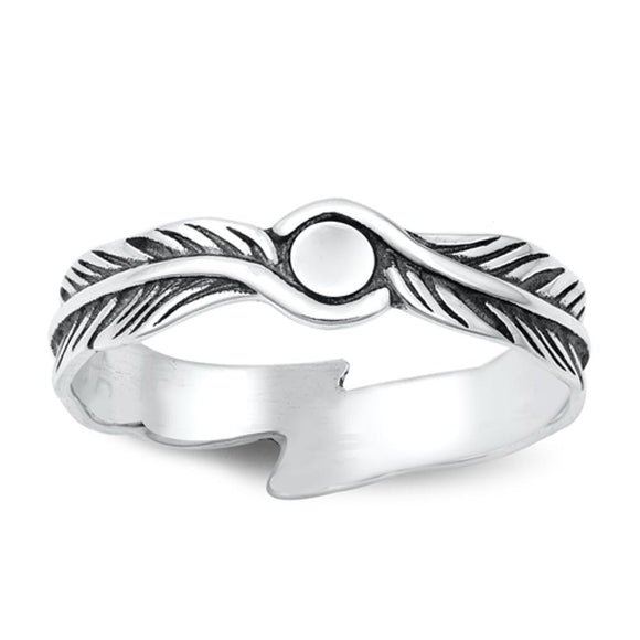 Sterling Silver Feather Ring