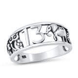 Sterling Silver Lucky Symbol Ring