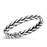 Sterling Silver Braided Weave Ring