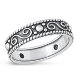 Sterling Silver Bali Band