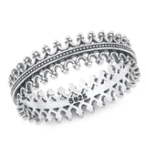 Sterling Silver Crown Band