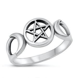 Sterling Silver Pentagram Ring