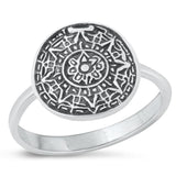 Sterling Silver Mandala Ring