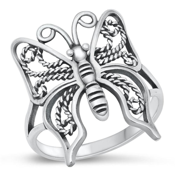 Sterling Silver Butterfly Ring