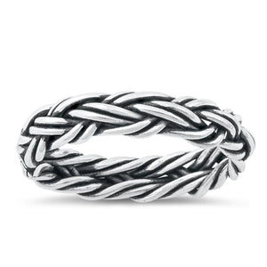 Sterling Silver Braided Band Ring