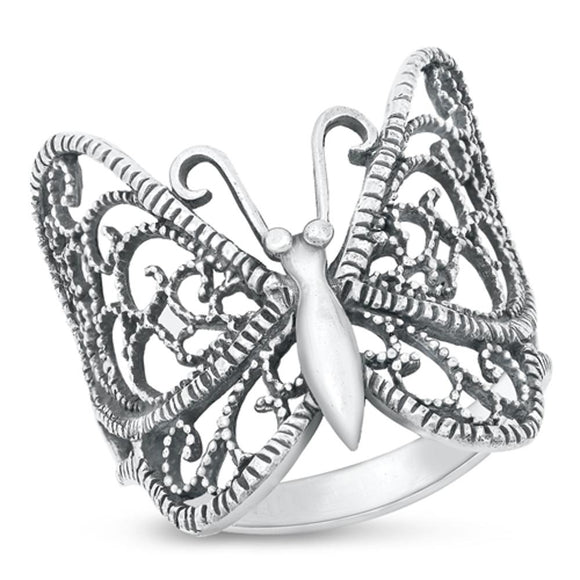 Sterling Silver Butterfly Ring