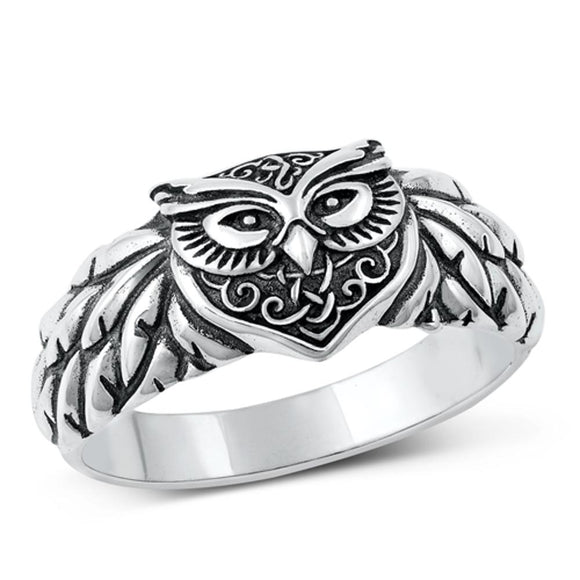 Sterling Silver Owl Ring