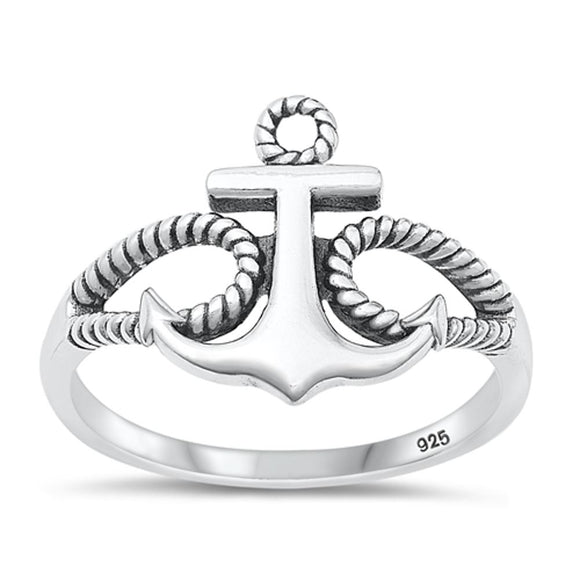 Sterling Silver Anchor Ring