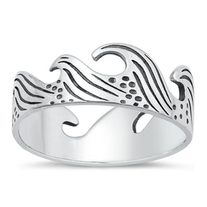 Sterling Silver Wave Ring