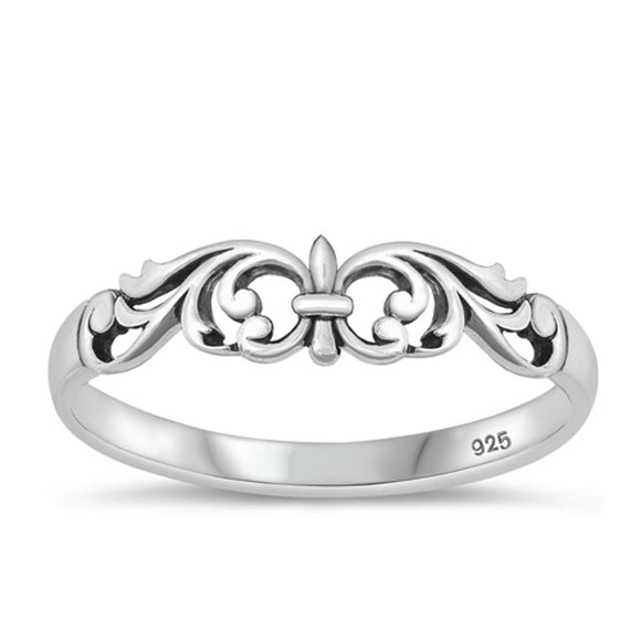 Sterling Silver Fleur De Lis Ring