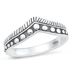 Sterling Silver Bali Chevron Ring