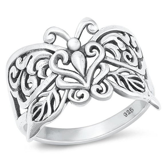 Sterling Silver Butterfly Ring