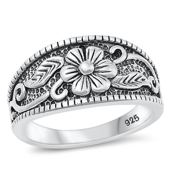 Sterling Silver Flower Ring