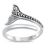 Sterling Silver Whale Tail Ring