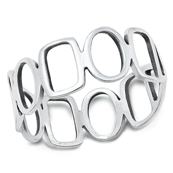 Sterling Silver Geometric Ring