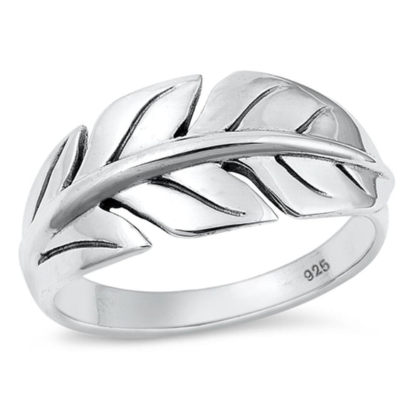 Sterling Silver Feather Ring