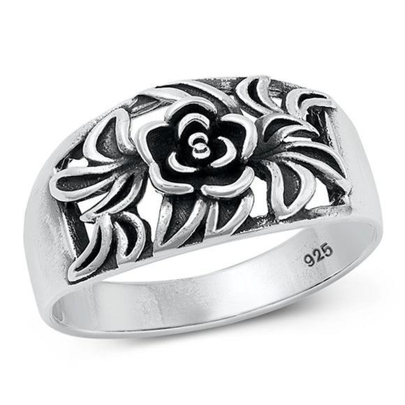 Sterling Silver Rose Ring