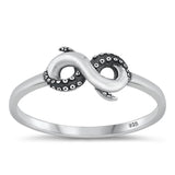 Sterling Silver Tentacles & Infinity Ring