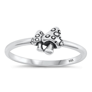 Sterling Silver Mushroom Ring