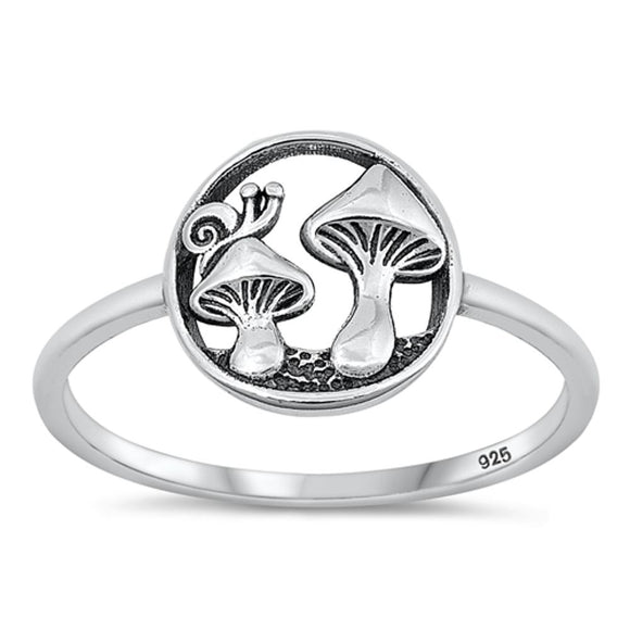 Sterling Silver Mushroom Ring