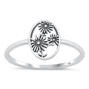 Sterling Silver Flower Ring