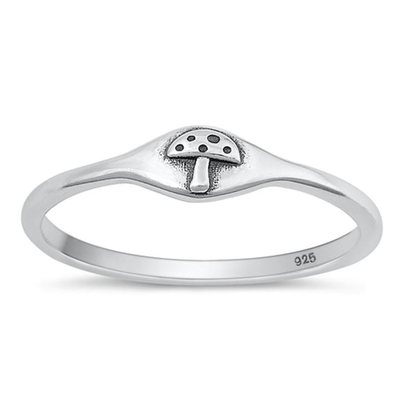 Sterling Silver Mushroom Ring