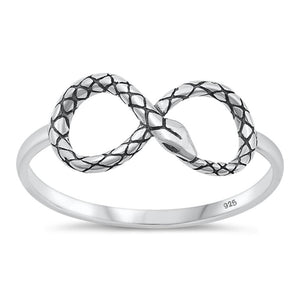 Sterling Silver Infinity Snake Ring