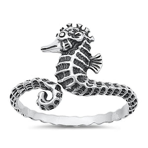 Sterling Silver Seahorse Ring