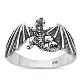 Sterling Silver Dragon Ring