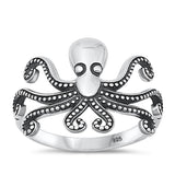 Sterling Silver Octopus Ring