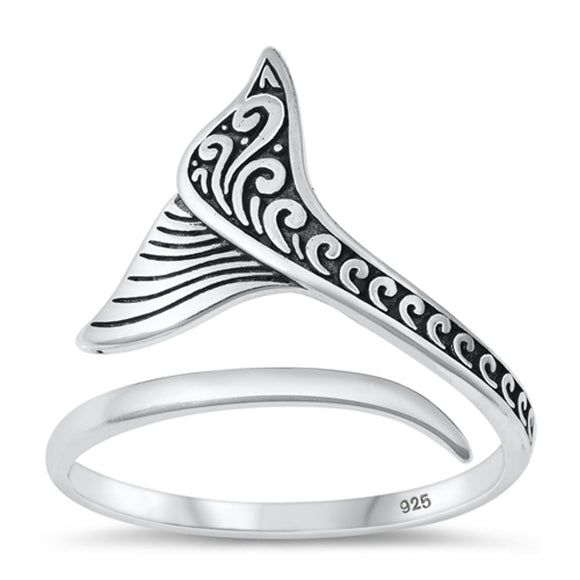 Sterling Silver Whale Tail Ring